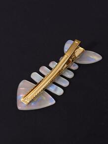 Kẹp tóc cá sấu trang trí xương cá - Nhiều màu - Xem 2