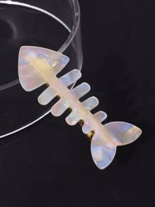 Kẹp tóc cá sấu trang trí xương cá - Nhiều màu - Xem 3