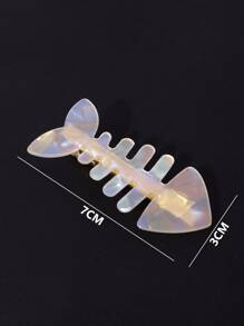 Kẹp tóc cá sấu trang trí xương cá - Nhiều màu - Xem 4