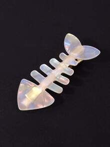 Kẹp tóc cá sấu trang trí xương cá - Nhiều màu - Xem 5