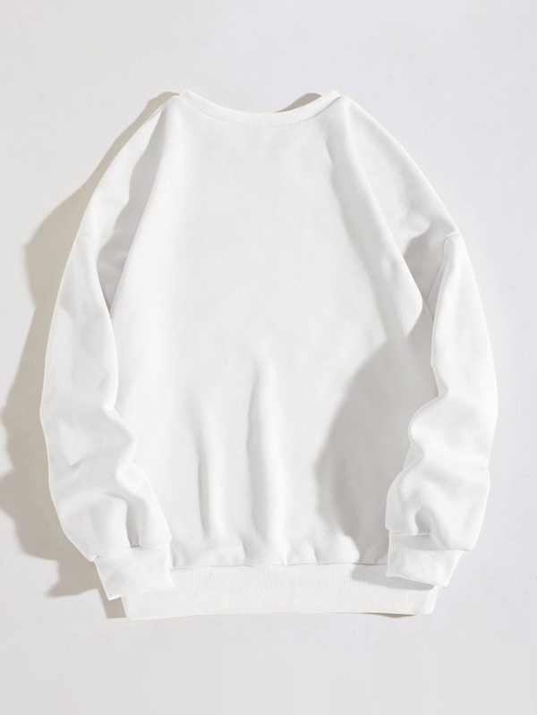 SHEIN EZwear Letter Graphic Thermal Lined Pullover SHEIN UK