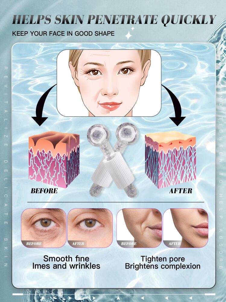 フェイシャルマッサージアイスホッケー 2個セット、ビューティー、スキンケア製品、スパ、セルフケア、スキンケアツール、フェイスケア、エステティシャン用品、マッサージ、フェイスマッサージツール、フェイスローラー - ホワイト - 見る 7