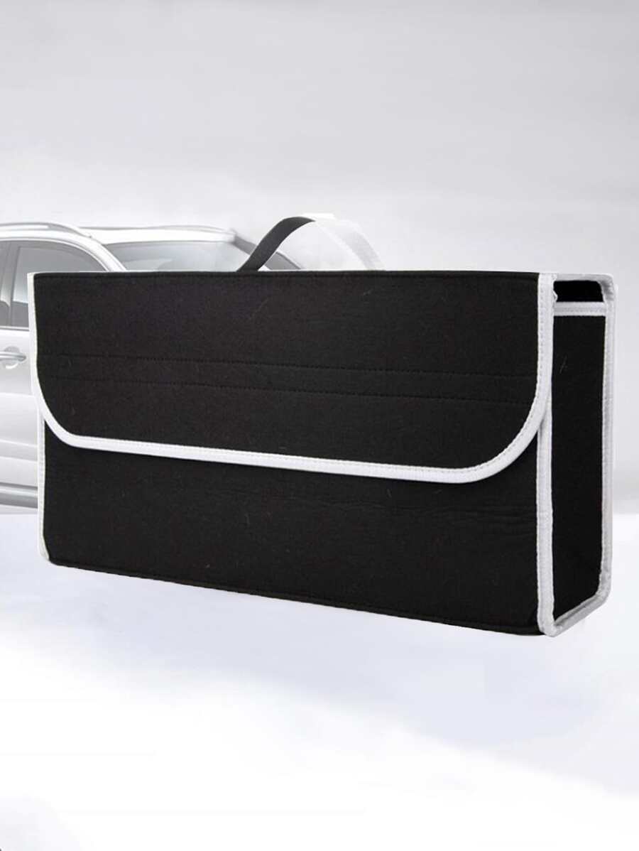 1入組可折疊毛氈車後備箱收納袋 - 黑色 - 查看 1