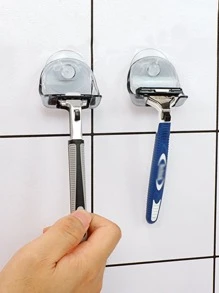 1pc Plain Wall Mounted Razor Holder - Grey - View 2