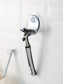 1pc Plain Wall Mounted Razor Holder - Grey - View 3