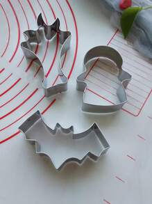 3 piezas Set Cortador para galletas Halloween - Plateado - Ver 2