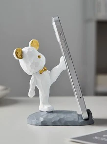giá đỡ điện thoại di động thiết kế gấu - trắng - Xem 1