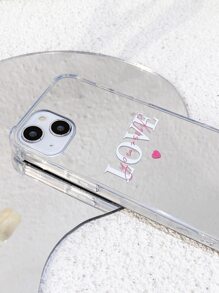 LOVE Shockproof Mirror PC Case Compatible With IPhone 16/16 Pro/16 Plus/16 Pro Max/15/14/13/12/11/IPhone 17/17 Pro/17 AIR/17 Pro Max/16E - Silver - View 6