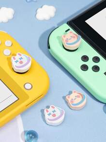 GeekShare 4pcs Cat Design Button Cover Compatible With Nintendo Switch/Oled/Lite - Multicolor - View 4