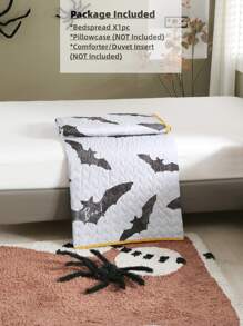 Colcha con estampado de murciélago - Multicolor - Ver 3