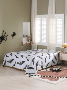 Colcha con estampado de murciélago - Multicolor - Ver 7