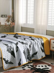 Colcha con estampado de murciélago - Multicolor - Ver 8