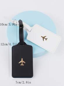 2 Chiếc Thẻ Hành Lý Colorblock Họa Tiết Máy Bay Vali Sáng Tạo Và Phong Cách Nhận Phòng Cho Tuần Trăng Mật Phụ Kiện Du Lịch Cần Thiết Cho Du Lịch Tổ Chức Du Lịch Cho Kỳ Nghỉ Hè Đi Biển Trở Lại Trường Học Cần Thiết Du Lịch Cho Du Lịch Ba Lô Túi Du Lịch Vali Hành Lý Dụng Cụ Du Lịch Trở Lại Trường Học - Đen và trắng - Xem 6