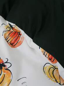 Halloween Pumpkin Pattern Duvet Cover Without Filler - Multicolor - View 2