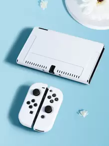 1pc Protective Case Compatible With Switch/Switch Oled/New Switch2(2025),Can Be Installed In The Dock Without Removing The Protective Case - White - View 3