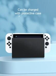 1pc Protective Case Compatible With Switch/Switch Oled/New Switch2(2025),Can Be Installed In The Dock Without Removing The Protective Case - White - View 6