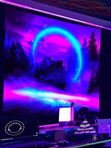 1pc Forest & Galaxy Pattern Tấm thảm phát sáng trong bóng tối - Nhiều màu - Xem 7