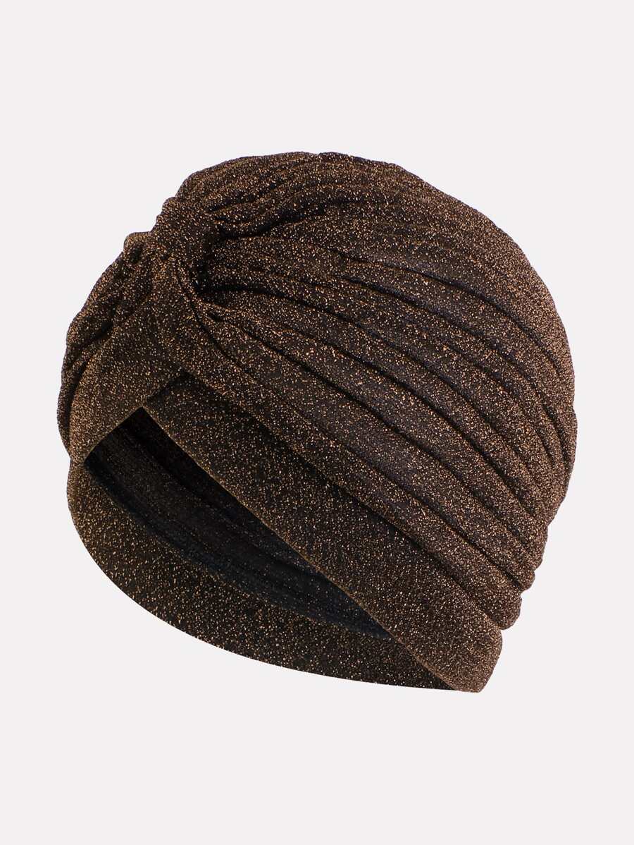 Knot Decor Head Wrap - Cà phê nâu - Xem 1