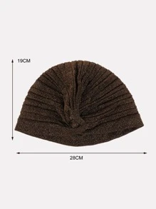 Knot Decor Head Wrap - Cà phê nâu - Xem 4