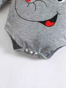 Baby Boy Cartoon Graphic Bodysuit & Joggers With Hat - Multicolor - View 5