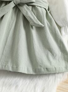 Đầm em bé Xù Thêu Khối Màu Hoa Dễ thương - Nhiều màu - Xem 5
