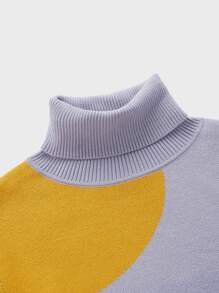 Manfinity Men Mountain Pattern Turtleneck Jumper - Multicolor - View 5