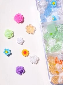 1盒花卉形狀美甲飾品 - 彩色 - 查看 2