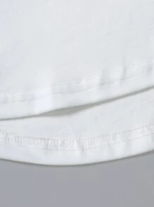 Manfinity Men Color Block Tee - Blue and White - View 3