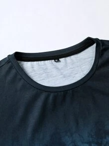 Manfinity Men Color Block Tee - Blue and White - View 6