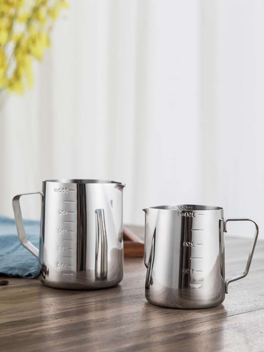 1入組不銹鋼咖啡拉花杯子 - 銀色 - 查看 1