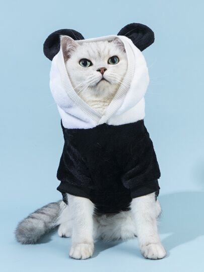 هودي حيوانات أليفة الباندا بتصميم أذن