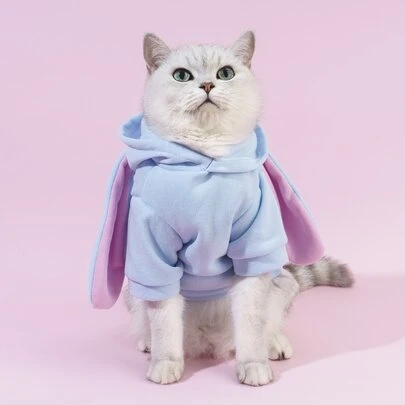 PETSIN 兔耳朵設計寵物連帽衫