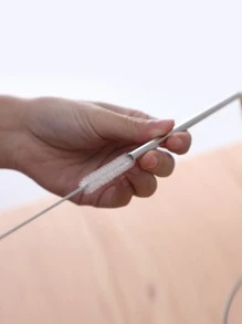 2 cái Ống hút bằng thép không gỉ & 1 cái Bàn chải làm sạch - Bạc - Xem 3