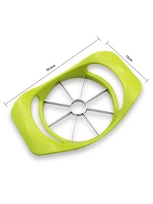 1 pieza de descorazonador de manzanas de acero inoxidable, cortador de manzanas multifunción creativo verde para cocina - Verde - Ver 3