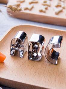 26入組字母形狀餅乾模型切割刀 - 銀色 - 查看 3