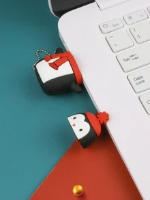 Memoria USB con diseño de pingüino - Negro - Ver 2