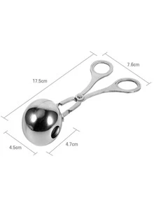 1pc Stainless Steel Meatball Making Tool,Meat Ballers, Stainless Steel Non-stick Meatball Maker, Tongs, Cake Pop Meatball Maker Ice Tongs, Cookie Dough Scoop For Kitchen