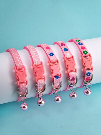 5 pezzi Collare per animali domestici modello misto