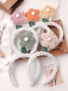 1pc Random Color Floral Decor Pet Headwear - Multicolor - View 2