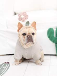 1pc Random Color Floral Decor Pet Headwear - Multicolor - View 4