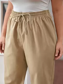 SHEIN Frenchy Plus Drawstring Waist Pants