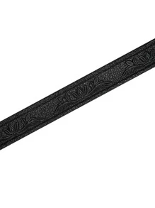 1 rollo de 110cm/43,3 pulgadas autoadhesivo 3d flor en relieve rodapié pegatina de espuma para la renovación y decoración del hogar - Negro - Ver 4
