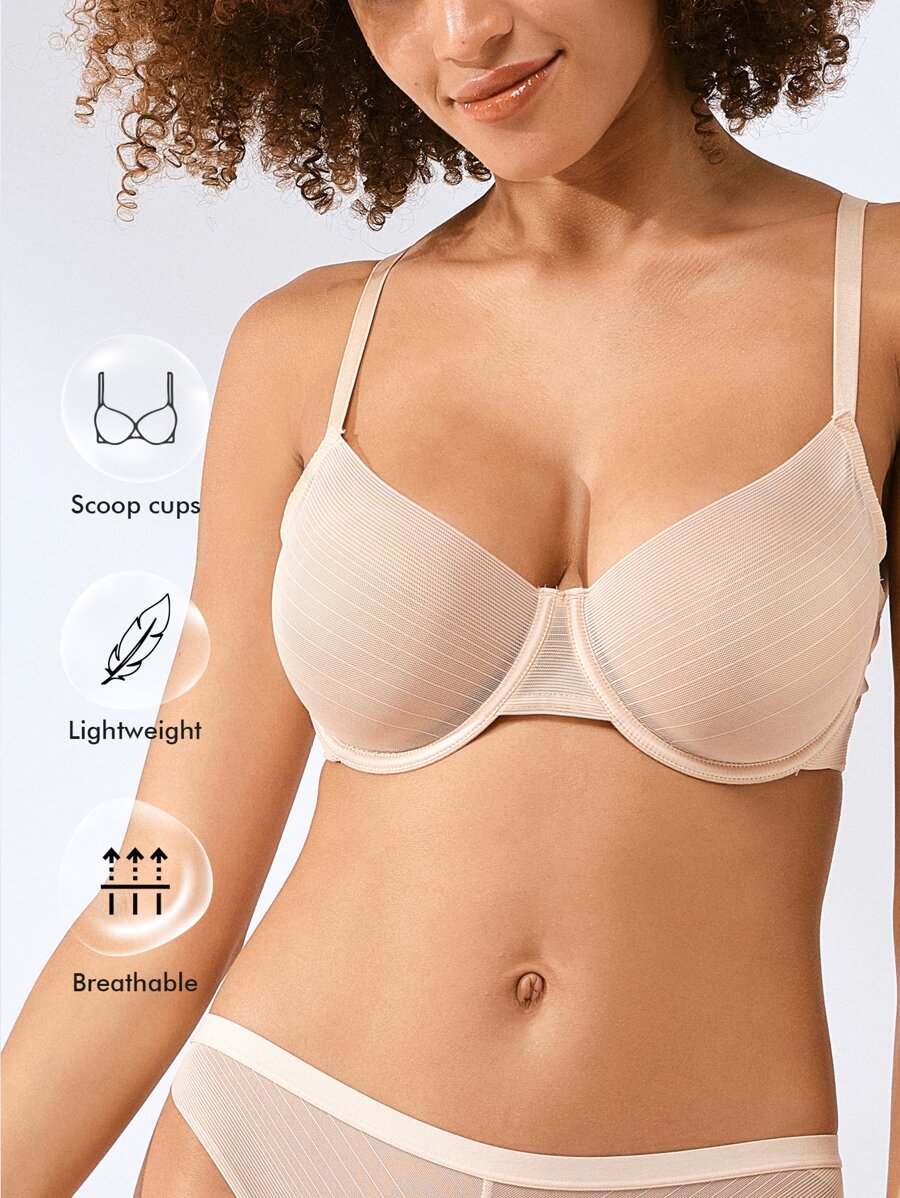 LUVLETTE Sheer Fantasy Low-cut Unlined Seamless Bra