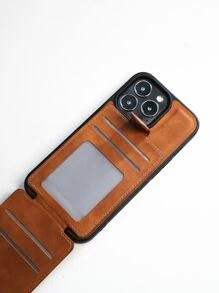 多卡槽防震手機殼 (棕色) - 棕色 - 查看 3