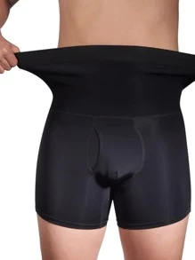 Men Wide Waistband Boxer Brief - Black - View 3