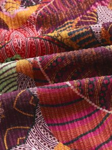 Dreamara 大碼熱帶圖案前繫帶吊帶連衣裙 - 彩色 - 查看 3