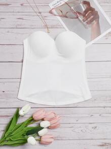 Sujetador liso sin tira - Blanco - Ver 1
