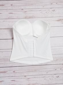 Sujetador liso sin tira - Blanco - Ver 2