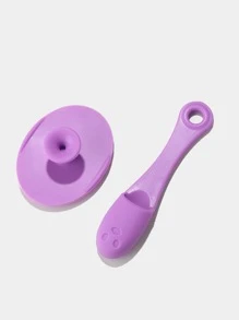 RANCAI 硅胶手动洗脸刷，柔软洗脸刷去角质，防水亲肤洁面刷，可去除黑头白头彩妆残留 - 紫色 - 查看 5