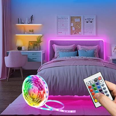 1PC 1M-30MABS LED Strip Light Colorful Color Change Room Decor Home Decor Led Lights For Room